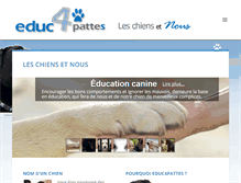 Tablet Screenshot of educ4pattes.com